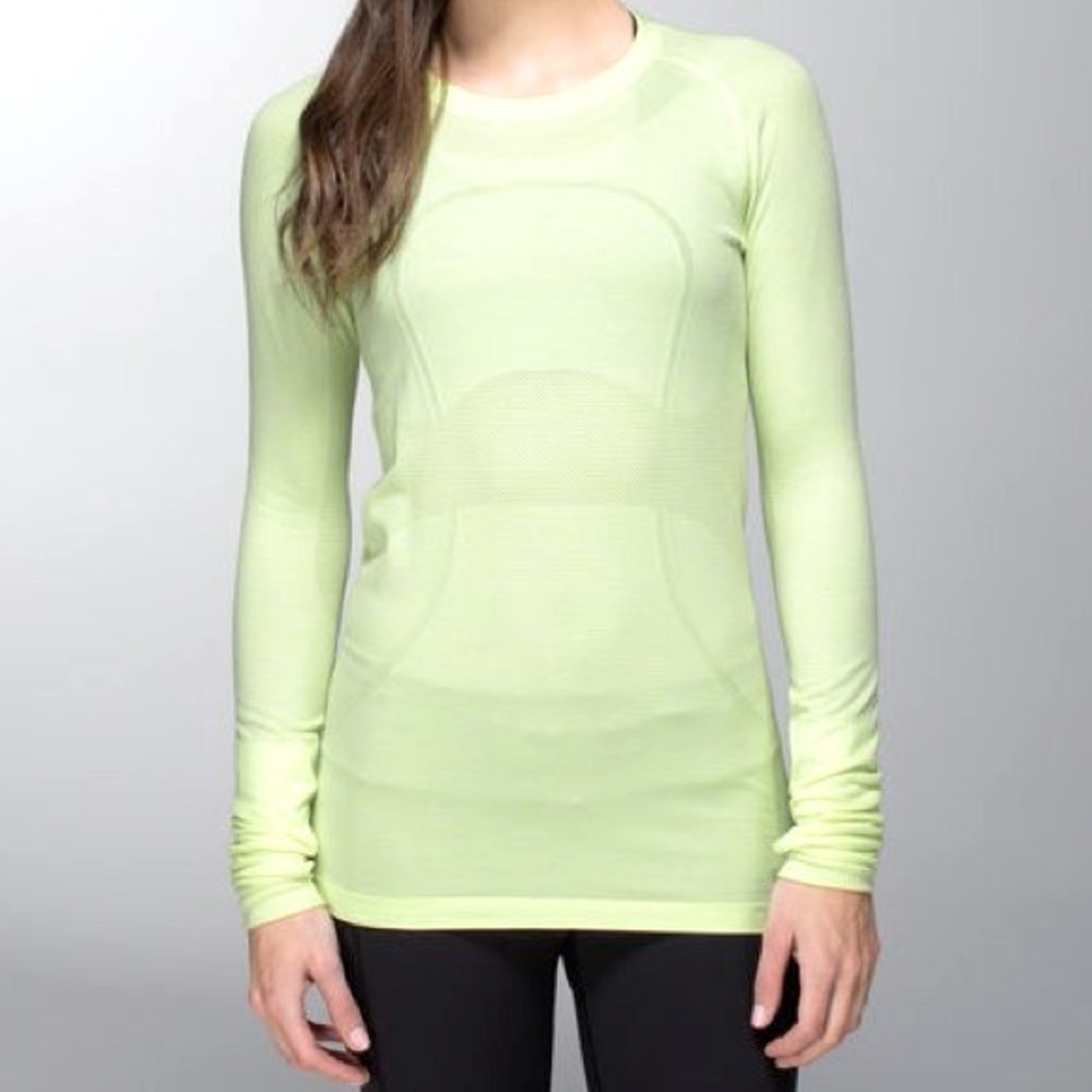 Lululemon swiftly tech long sleeve neon green